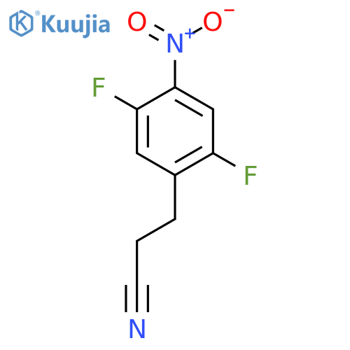 3-(2,5-difluoro-4-nitrophenyl)propanenitrile structure