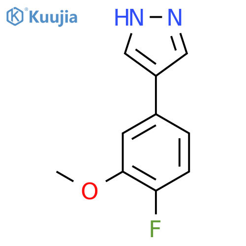 4-(4-fluoro-3-methoxyphenyl)-1H-pyrazole structure