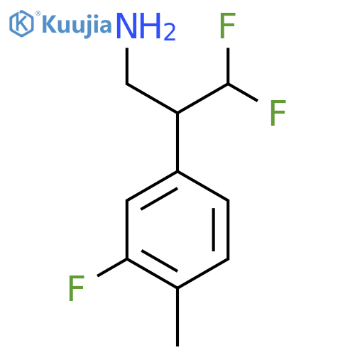3,3-difluoro-2-(3-fluoro-4-methylphenyl)propan-1-amine structure