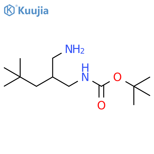 tert-butyl N-2-(aminomethyl)-4,4-dimethylpentylcarbamate structure