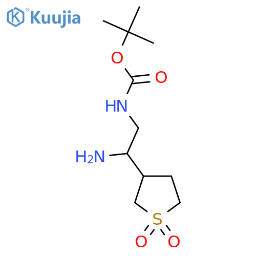 tert-butyl N-2-amino-2-(1,1-dioxo-1lambda6-thiolan-3-yl)ethylcarbamate structure