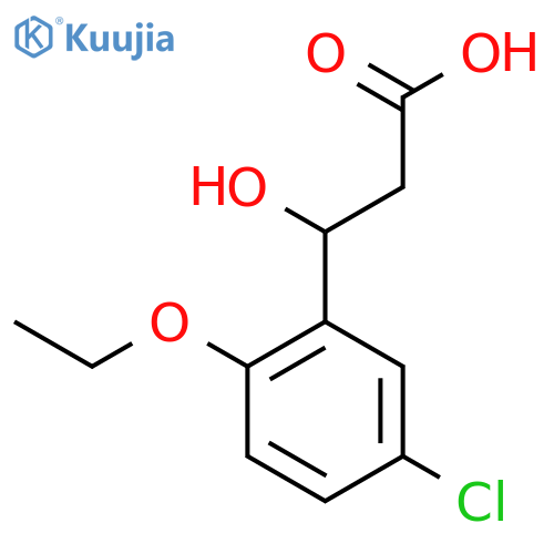 3-(5-chloro-2-ethoxyphenyl)-3-hydroxypropanoic acid structure