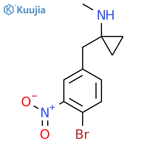 1-(4-bromo-3-nitrophenyl)methyl-N-methylcyclopropan-1-amine structure