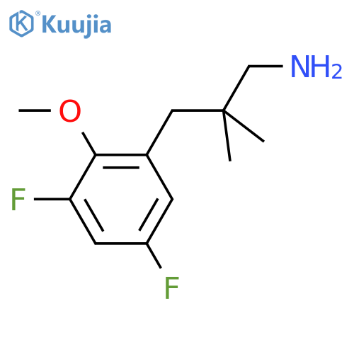 3-(3,5-difluoro-2-methoxyphenyl)-2,2-dimethylpropan-1-amine structure