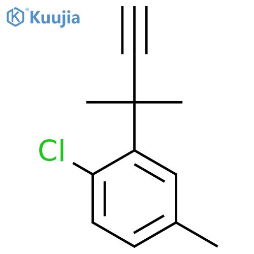 1-chloro-4-methyl-2-(2-methylbut-3-yn-2-yl)benzene structure