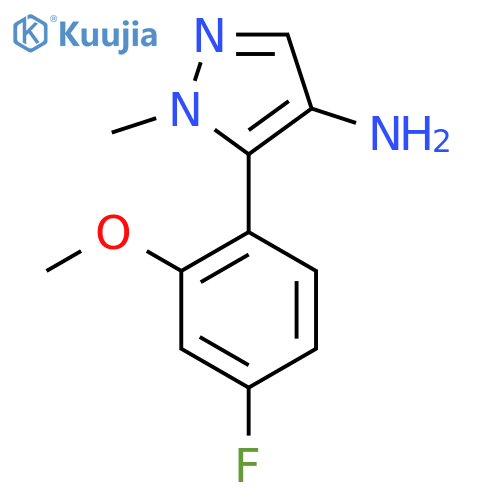 5-(4-fluoro-2-methoxyphenyl)-1-methyl-1H-pyrazol-4-amine structure