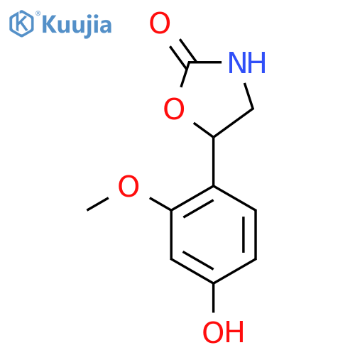 5-(4-hydroxy-2-methoxyphenyl)-1,3-oxazolidin-2-one structure