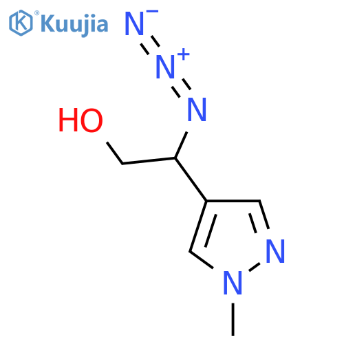 2-azido-2-(1-methyl-1H-pyrazol-4-yl)ethan-1-ol structure