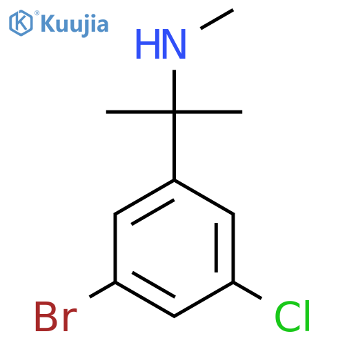 2-(3-bromo-5-chlorophenyl)propan-2-yl(methyl)amine structure