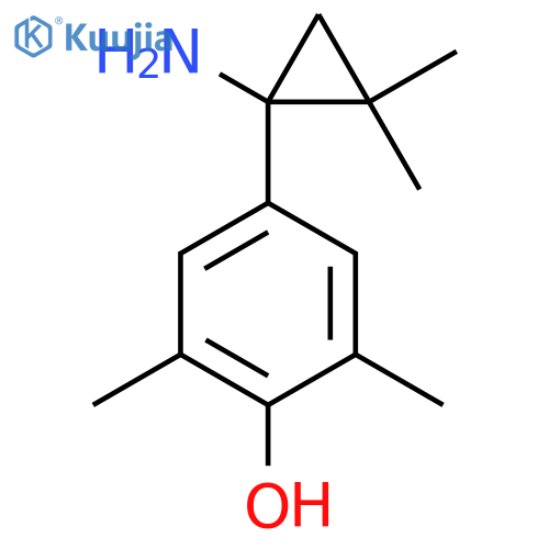 4-(1-amino-2,2-dimethylcyclopropyl)-2,6-dimethylphenol structure