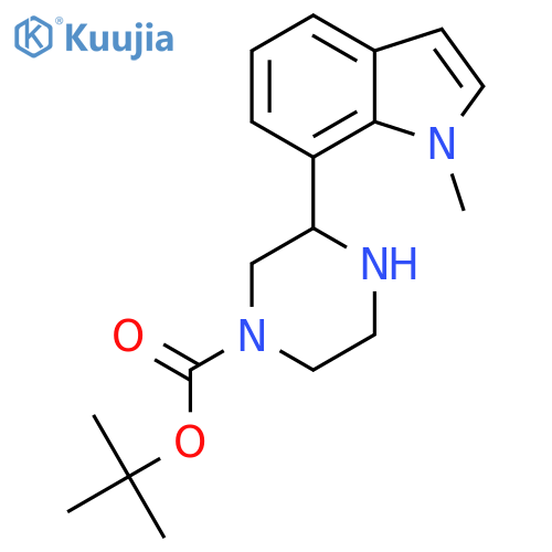 tert-butyl 3-(1-methyl-1H-indol-7-yl)piperazine-1-carboxylate structure