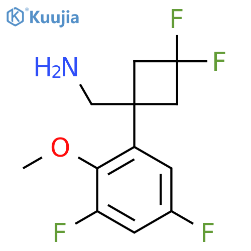 1-(3,5-difluoro-2-methoxyphenyl)-3,3-difluorocyclobutylmethanamine structure