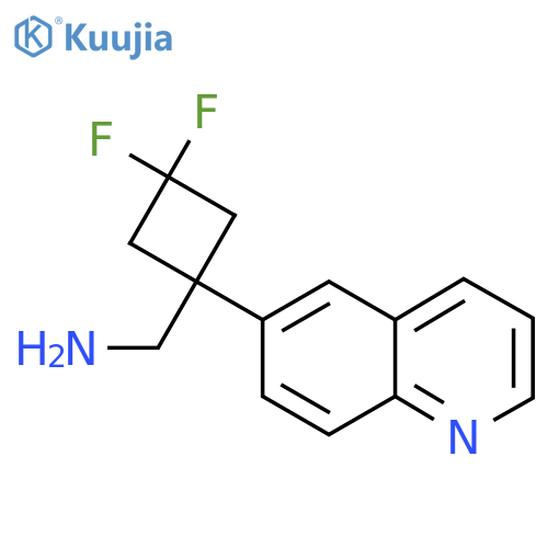 3,3-difluoro-1-(quinolin-6-yl)cyclobutylmethanamine structure