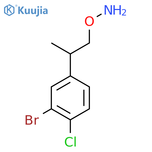 O-2-(3-bromo-4-chlorophenyl)propylhydroxylamine structure