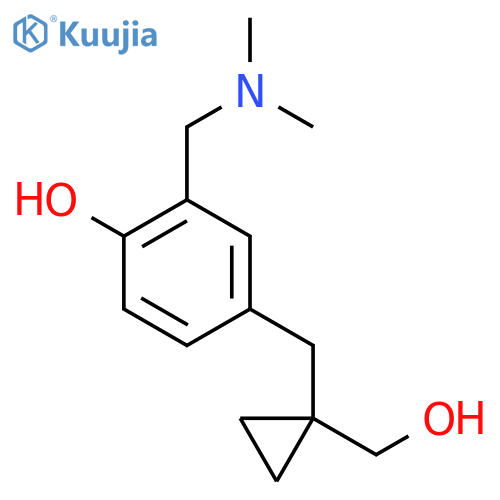 2-(dimethylamino)methyl-4-{1-(hydroxymethyl)cyclopropylmethyl}phenol structure