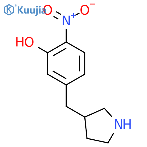 2-nitro-5-(pyrrolidin-3-yl)methylphenol structure