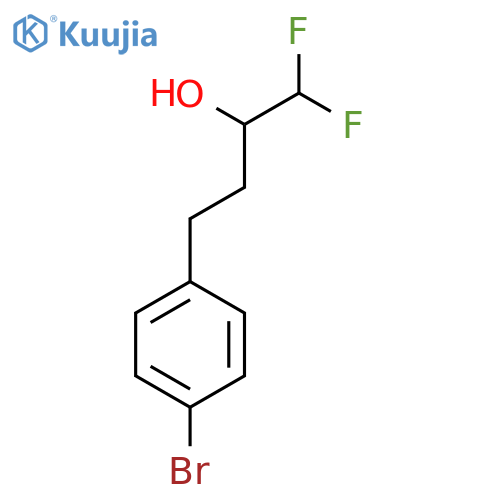 4-(4-bromophenyl)-1,1-difluorobutan-2-ol structure