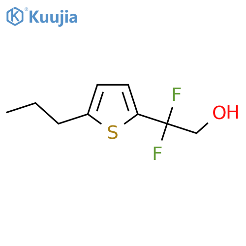 2,2-difluoro-2-(5-propylthiophen-2-yl)ethan-1-ol structure