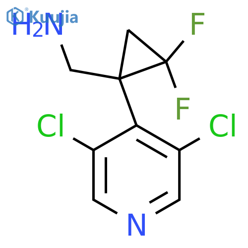 1-(3,5-dichloropyridin-4-yl)-2,2-difluorocyclopropylmethanamine structure