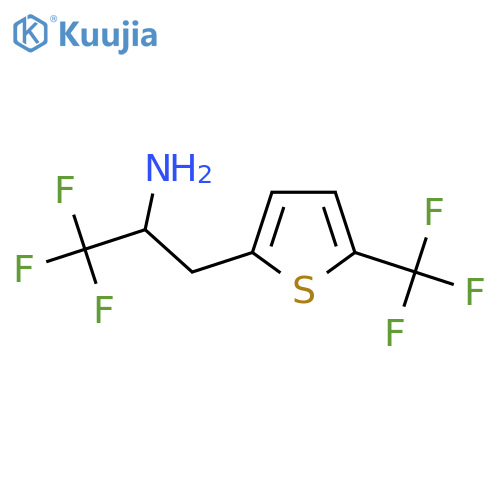 1,1,1-trifluoro-3-5-(trifluoromethyl)thiophen-2-ylpropan-2-amine structure