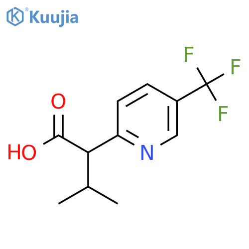 3-methyl-2-5-(trifluoromethyl)pyridin-2-ylbutanoic acid structure
