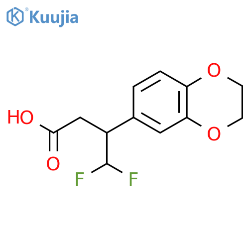 3-(2,3-Dihydro-1,4-benzodioxin-6-yl)-4,4-difluorobutanoic acid structure