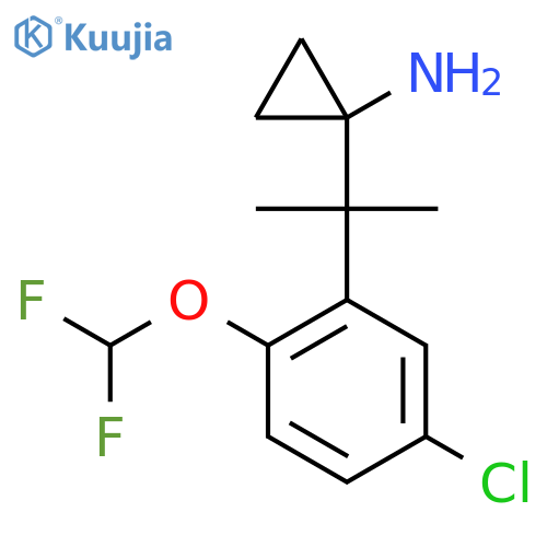 1-{2-5-chloro-2-(difluoromethoxy)phenylpropan-2-yl}cyclopropan-1-amine structure