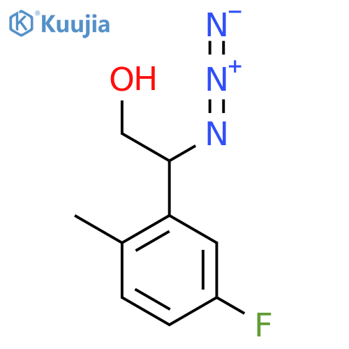 2-azido-2-(5-fluoro-2-methylphenyl)ethan-1-ol structure