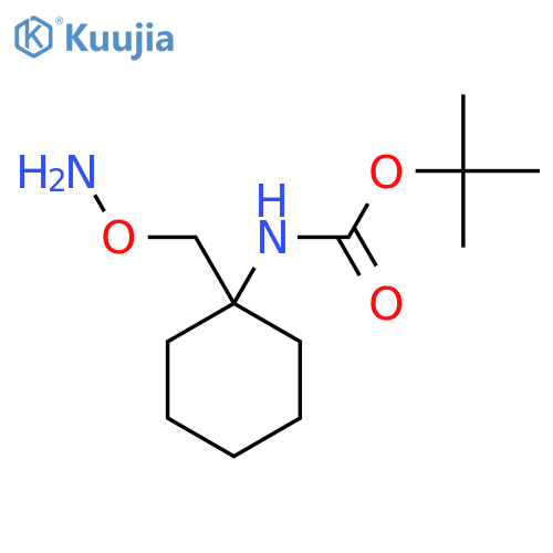 tert-butyl N-{1-(aminooxy)methylcyclohexyl}carbamate structure