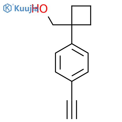1-(4-ethynylphenyl)cyclobutylmethanol structure