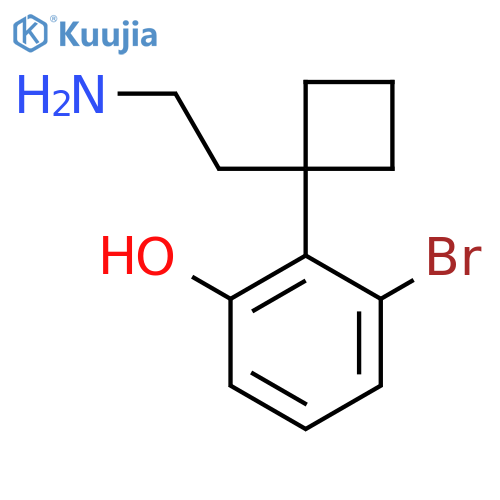 2-1-(2-aminoethyl)cyclobutyl-3-bromophenol structure