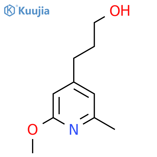 3-(2-methoxy-6-methylpyridin-4-yl)propan-1-ol structure