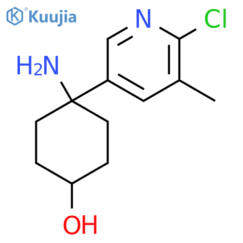 4-amino-4-(6-chloro-5-methylpyridin-3-yl)cyclohexan-1-ol structure
