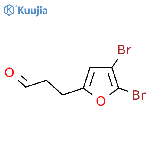 3-(4,5-dibromofuran-2-yl)propanal structure