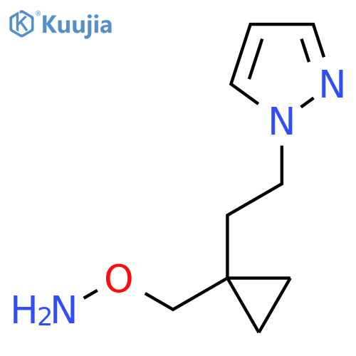 O-({1-2-(1H-pyrazol-1-yl)ethylcyclopropyl}methyl)hydroxylamine structure