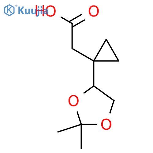 2-1-(2,2-dimethyl-1,3-dioxolan-4-yl)cyclopropylacetic acid structure