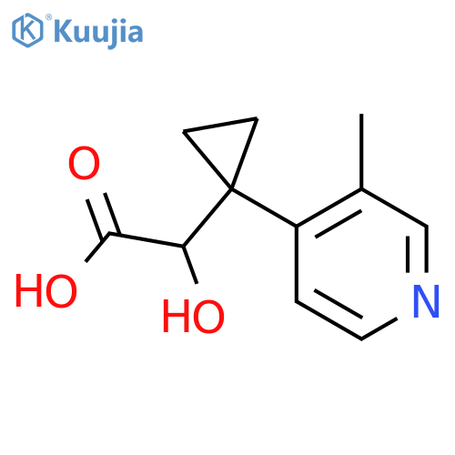 2-hydroxy-2-1-(3-methylpyridin-4-yl)cyclopropylacetic acid structure
