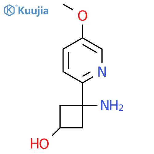 3-amino-3-(5-methoxypyridin-2-yl)cyclobutan-1-ol structure
