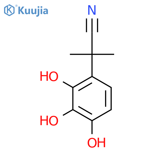 2-methyl-2-(2,3,4-trihydroxyphenyl)propanenitrile structure