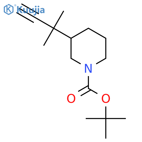 tert-butyl 3-(2-methylbut-3-yn-2-yl)piperidine-1-carboxylate structure