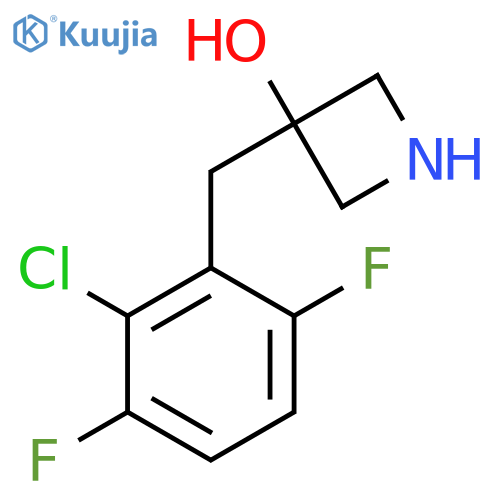3-(2-chloro-3,6-difluorophenyl)methylazetidin-3-ol structure