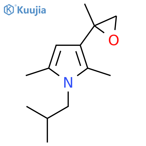 2,5-dimethyl-3-(2-methyloxiran-2-yl)-1-(2-methylpropyl)-1H-pyrrole structure
