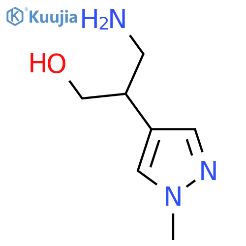 3-amino-2-(1-methyl-1H-pyrazol-4-yl)propan-1-ol structure