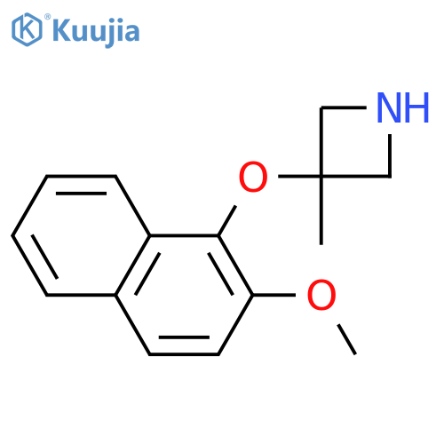 3-(2-methoxynaphthalen-1-yl)oxy-3-methylazetidine structure