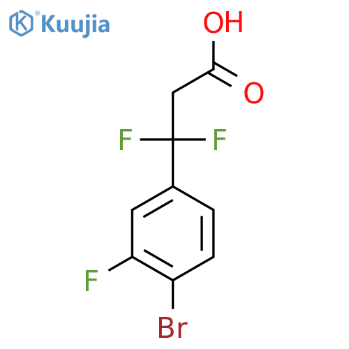 3-(4-bromo-3-fluorophenyl)-3,3-difluoropropanoic acid structure