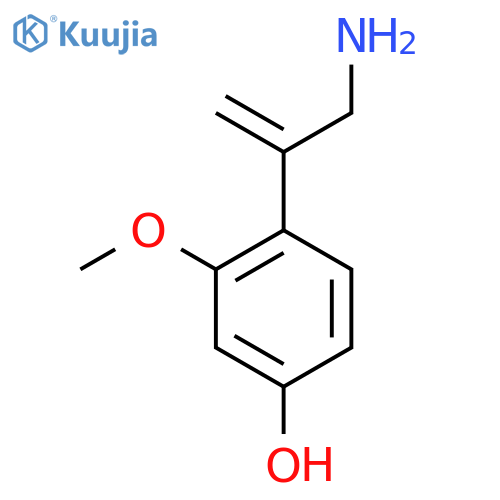 4-(3-aminoprop-1-en-2-yl)-3-methoxyphenol structure