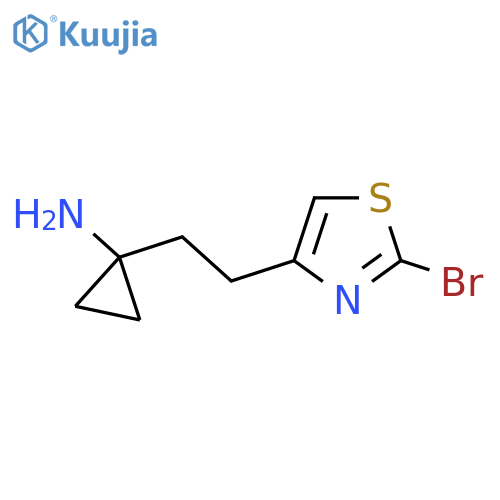 1-2-(2-bromo-1,3-thiazol-4-yl)ethylcyclopropan-1-amine structure