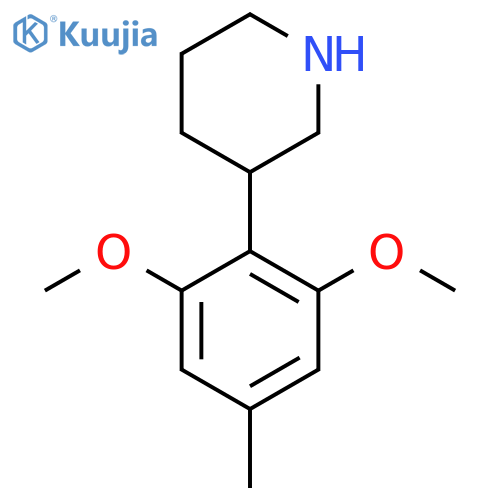3-(2,6-dimethoxy-4-methylphenyl)piperidine structure