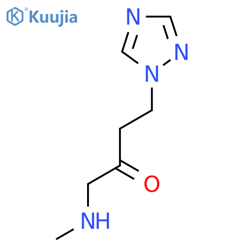 1-(methylamino)-4-(1H-1,2,4-triazol-1-yl)butan-2-one structure