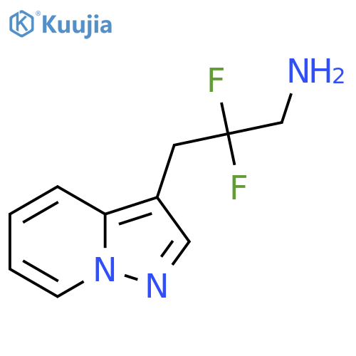 2,2-difluoro-3-{pyrazolo1,5-apyridin-3-yl}propan-1-amine structure